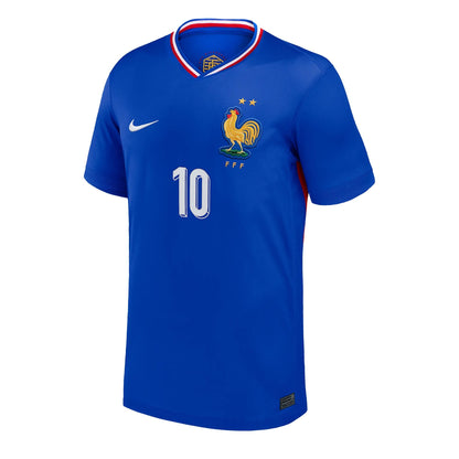 Nike Kids France 2024/25 Home Jersey w/ Mbappe #10 Printing