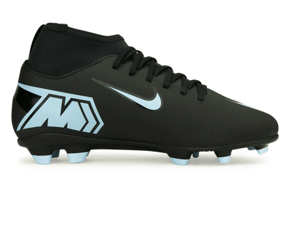 Nike Kids Zoom Mercurial Superfly 10 Club FG/MG Black/Ice Blue