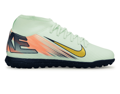 Nike Kids Mercurial Superfly 10 Club MDS 009 TF Barely Green/Metallic Gold