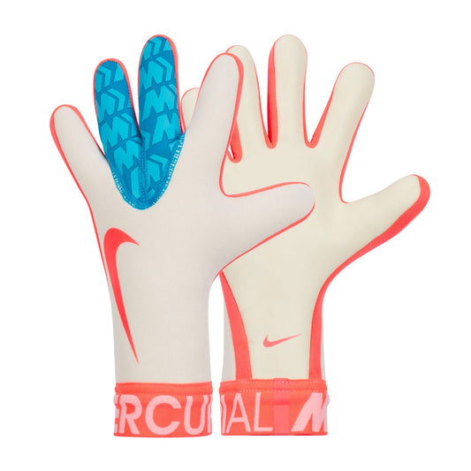 Nike Kid's Mercurial Touch Victory Goalkeeper Gloves White/Aqua Blue