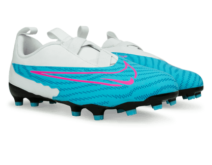 Nike Kids Phantom GX Academy FG/MG Baltic Blue/Pink Blast