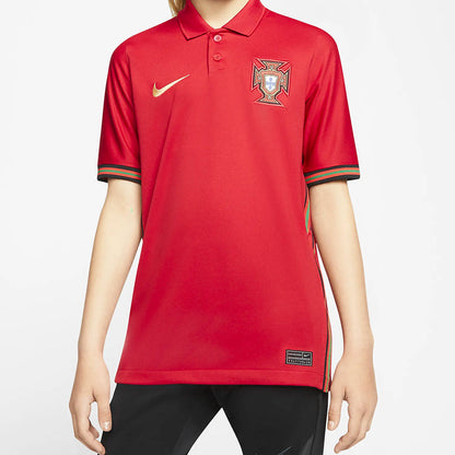 Nike Kids Portugal 20/21 Home Jersey Gym Red/MetallicGold