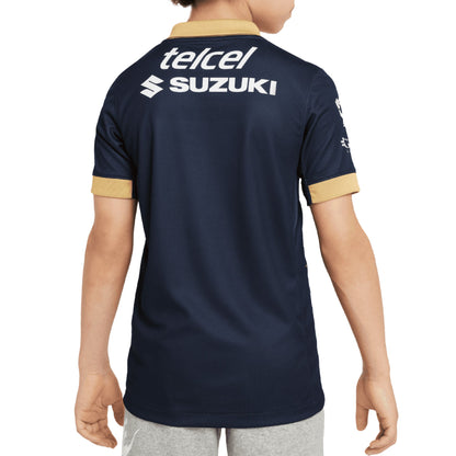 Nike Kids Pumas UNAM 2024/25 Away Jersey Obsidian/Truly Gold/White