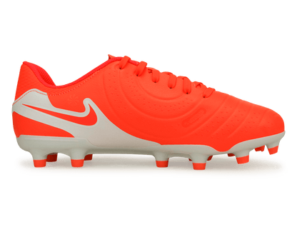 Nike Kids Tiempo Legend 10 Academy FG/MG Hot Lava/White