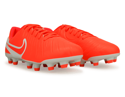 Nike Kids Tiempo Legend 10 Academy FG/MG Hot Lava/White