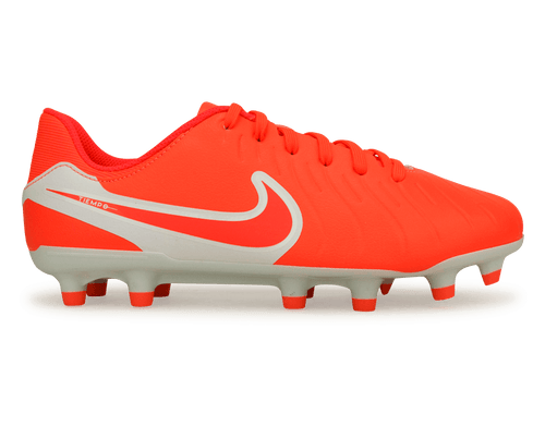 Nike Kids Tiempo Legend 10 Academy FG/MG Hot Lava/White
