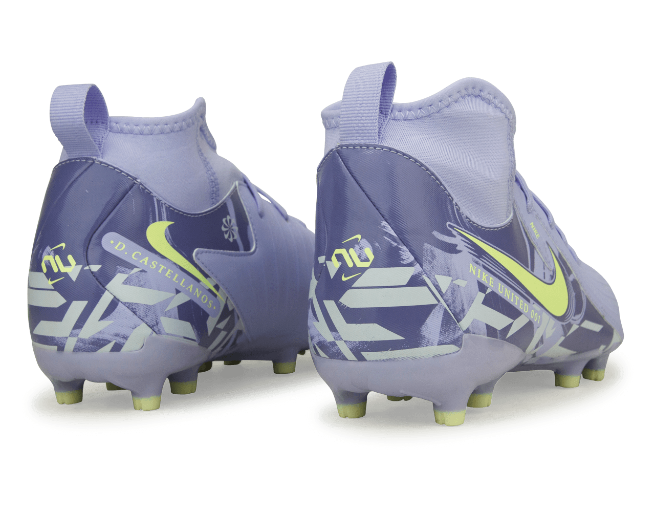 Nike Kids United Phantom Luna II Academy FG Purple Agate/Barely Volt