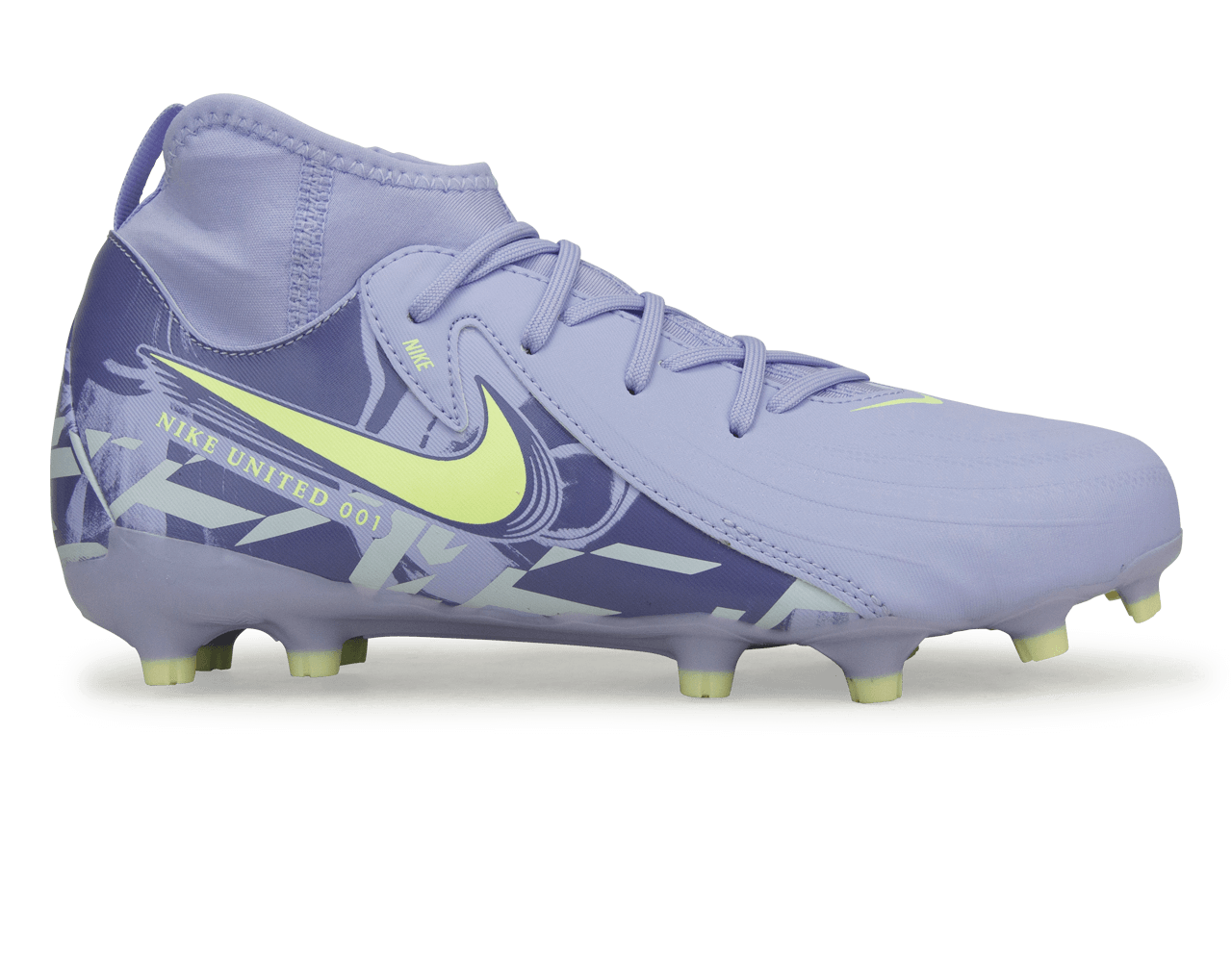 Nike Kids United Phantom Luna II Academy FG Purple Agate/Barely Volt