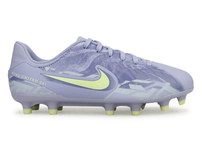 Nike Kids United Tiempo Legend 10 Academy FG/MG Purple Agate/Barely Volt