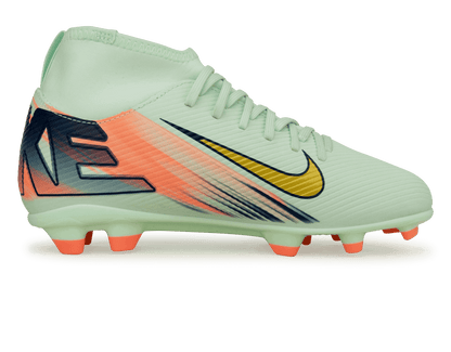 Nike Kids Zoom Mercurial Superfly 10 Club MDS 009 FG/MG Barely Green/Metallic Gold