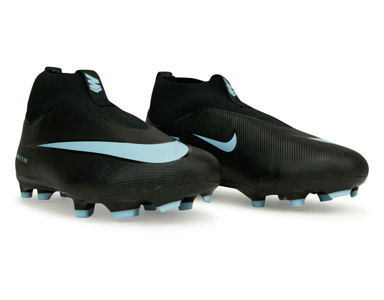 Nike Kids Zoom Mercurial Superfly 10 Academy FG/MG Black/Ice Blue