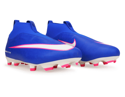 Nike Kids Zoom Mercurial Superfly 10 Academy FG/MG Racer Blue/White