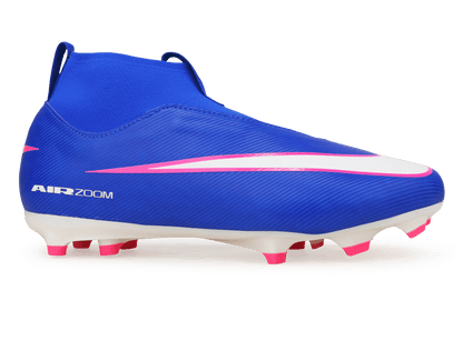 Nike Kids Zoom Mercurial Superfly 10 Academy FG/MG Racer Blue/White