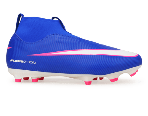 Nike Kids Zoom Mercurial Superfly 10 Academy FG/MG Racer Blue/White