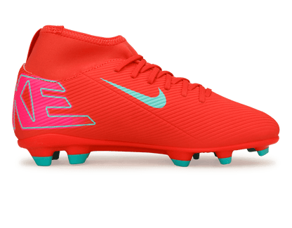 Nike Kids Zoom Mercurial Superfly 10 Club FG/MG Ember Glow/Aurora Green