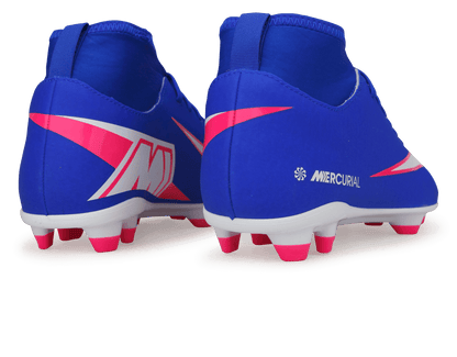 Nike Kids Zoom Mercurial Superfly 10 Club FG/MG Racer Blue/White