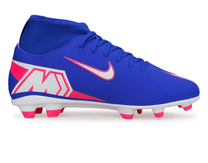 Nike Kids Zoom Mercurial Superfly 10 Club FG/MG Racer Blue/White