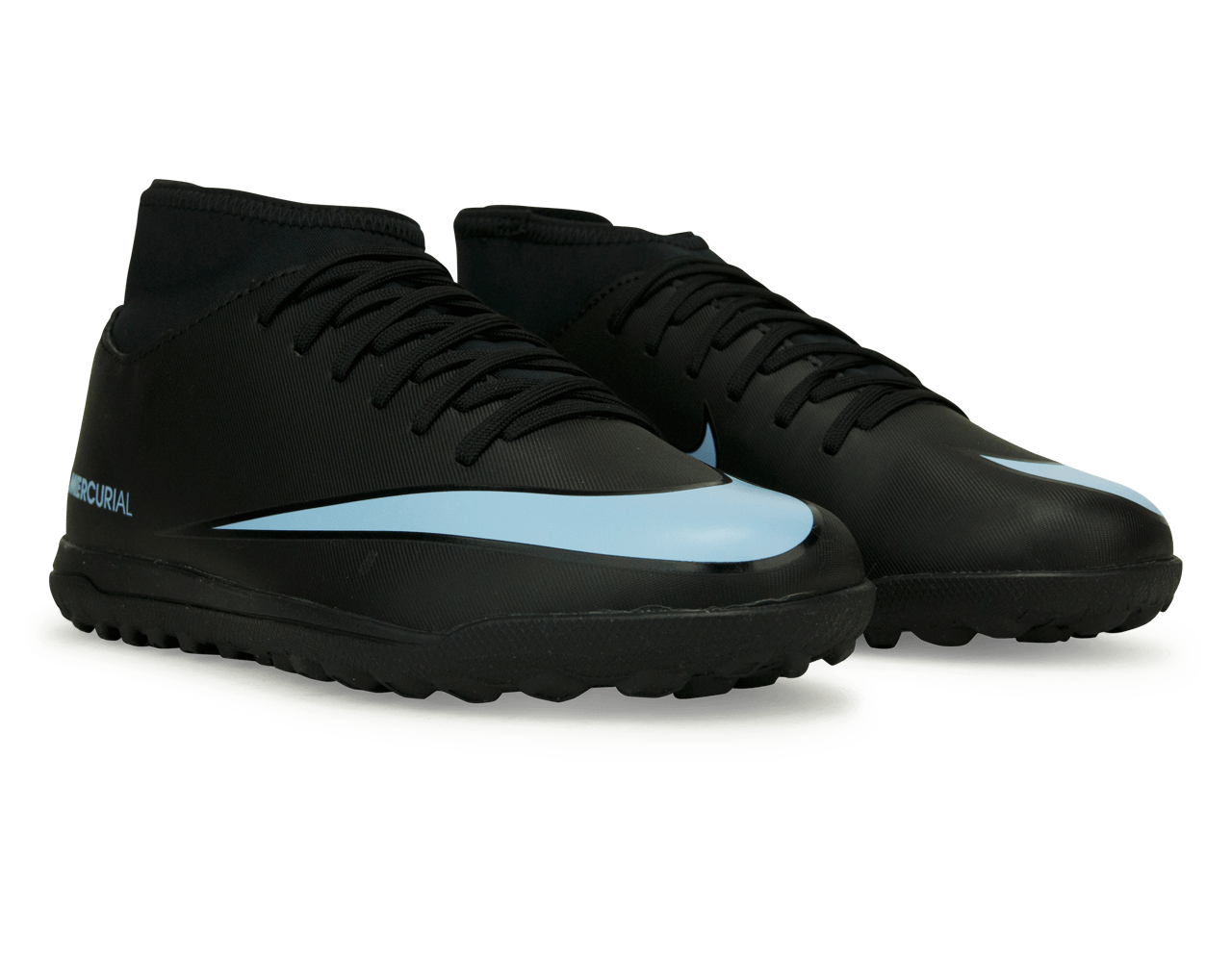 Nike Kids Zoom Mercurial Superfly 10 Club TF Black/Ice Blue