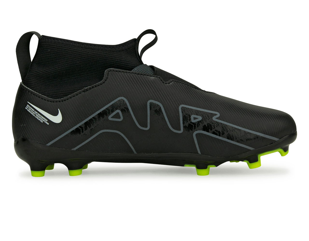 Nike Kids Zoom Mercurial Superfly 9 Academy FG/MG Black/Smoke Grey