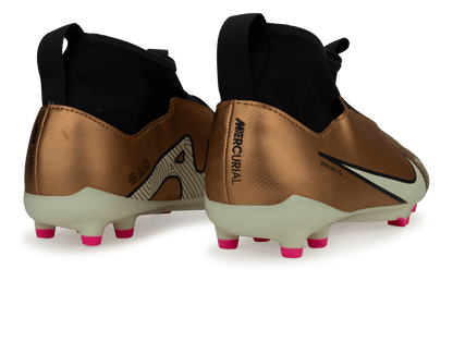 Nike Kids Zoom Mercurial Superfly 9 Academy FG/MG Metallic Copper