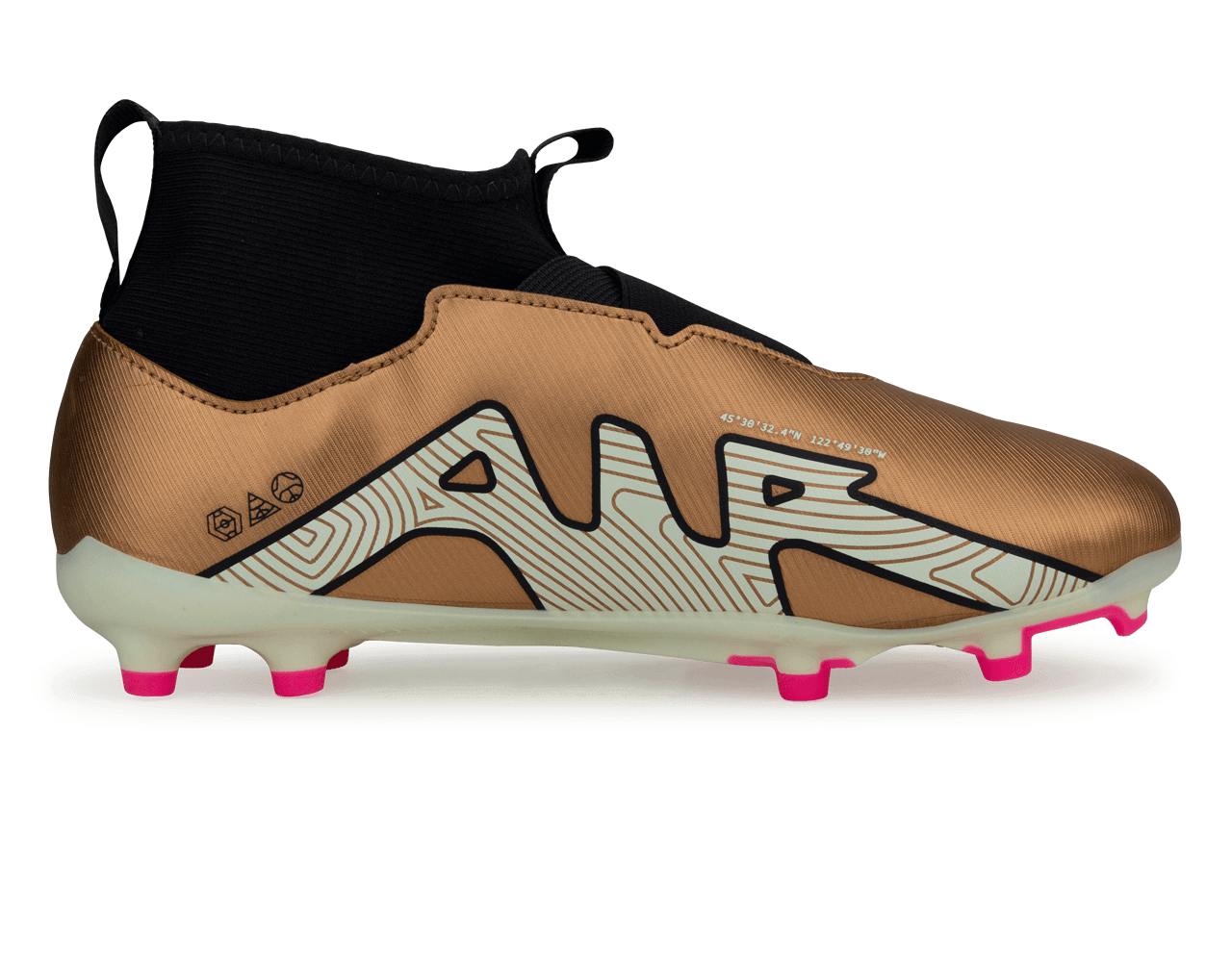 Nike Kids Zoom Mercurial Superfly 9 Academy FG/MG Metallic Copper