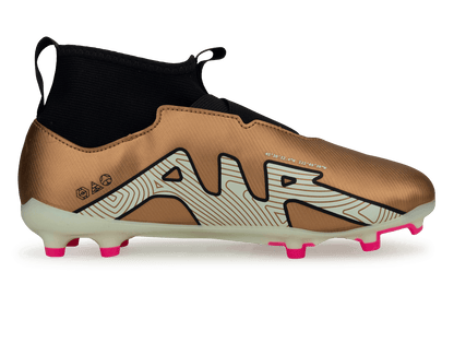 Nike Kids Zoom Mercurial Superfly 9 Academy FG/MG Metallic Copper