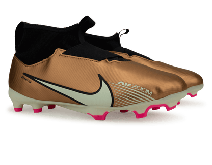Nike Kids Zoom Mercurial Superfly 9 Academy FG/MG Metallic Copper