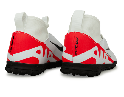 Nike Kids Zoom Mercurial Superfly 9 Academy TF White/Red