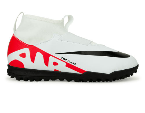 Nike Kids Zoom Mercurial Superfly 9 Academy TF White/Red