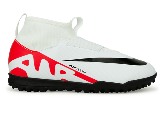 Nike Kids Zoom Mercurial Superfly 9 Academy TF White/Red