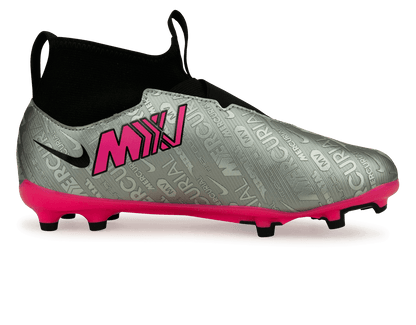 Nike Kids Zoom Mercurial Superfly 9 Academy XXV FG/MG Silver/Pink