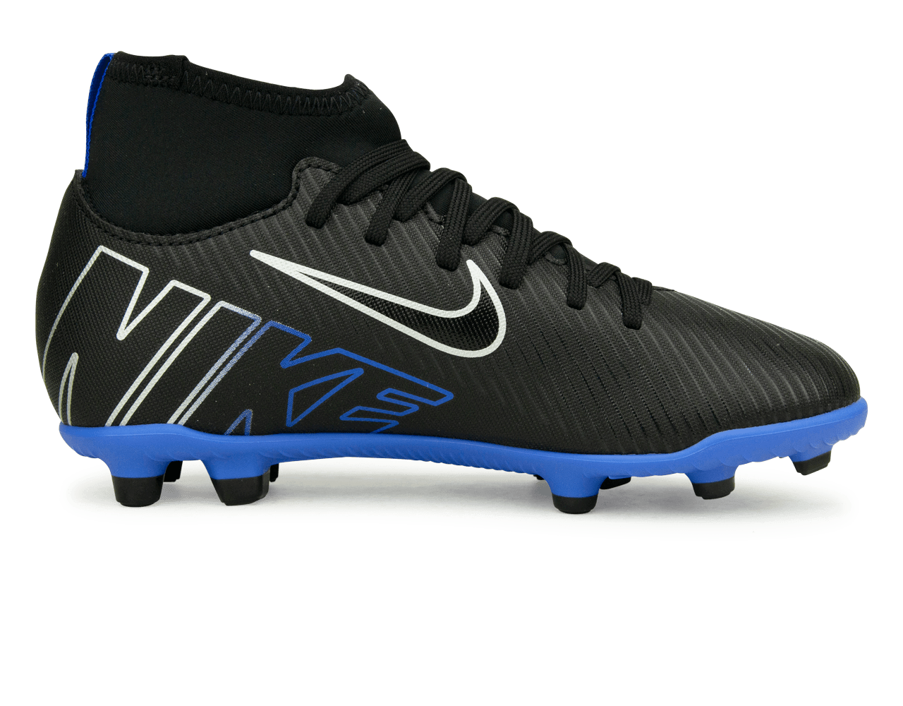 Nike Kids Zoom Mercurial Superfly 9 Club FG/MG Black/Blue