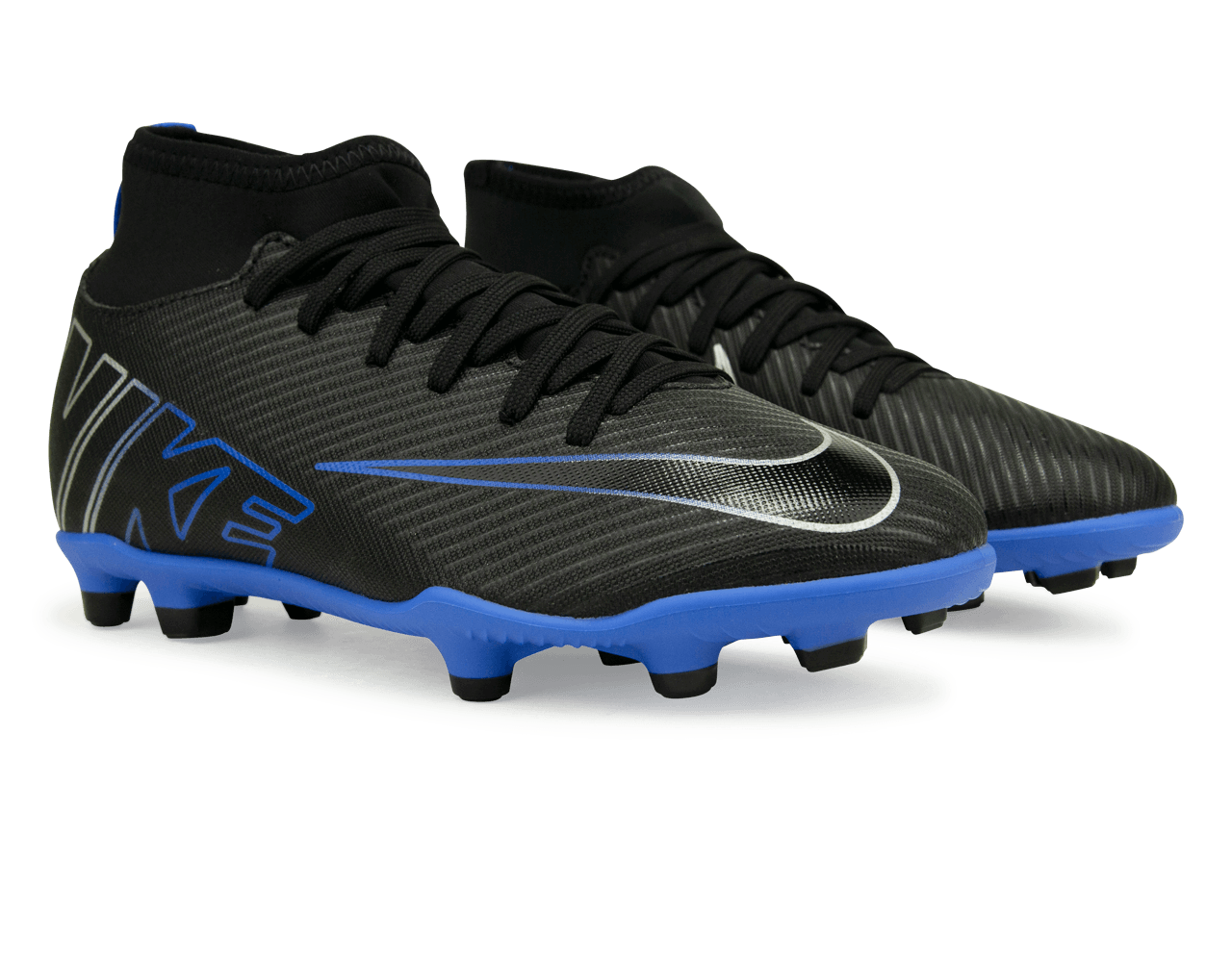 Nike Kids Zoom Mercurial Superfly 9 Club FG/MG Black/Blue