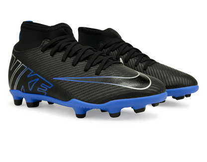 Nike Kids Zoom Mercurial Superfly 9 Club FG/MG Black/Blue