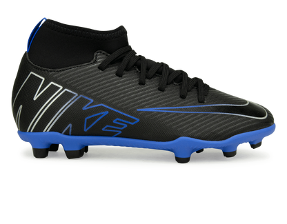 Nike Kids Zoom Mercurial Superfly 9 Club FG/MG Black/Blue