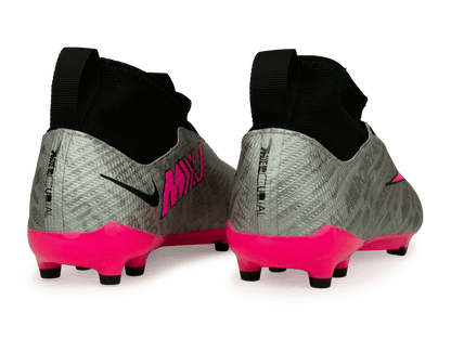 Nike Kids Zoom Mercurial Superfly 9 Pro FG Silver/Pink
