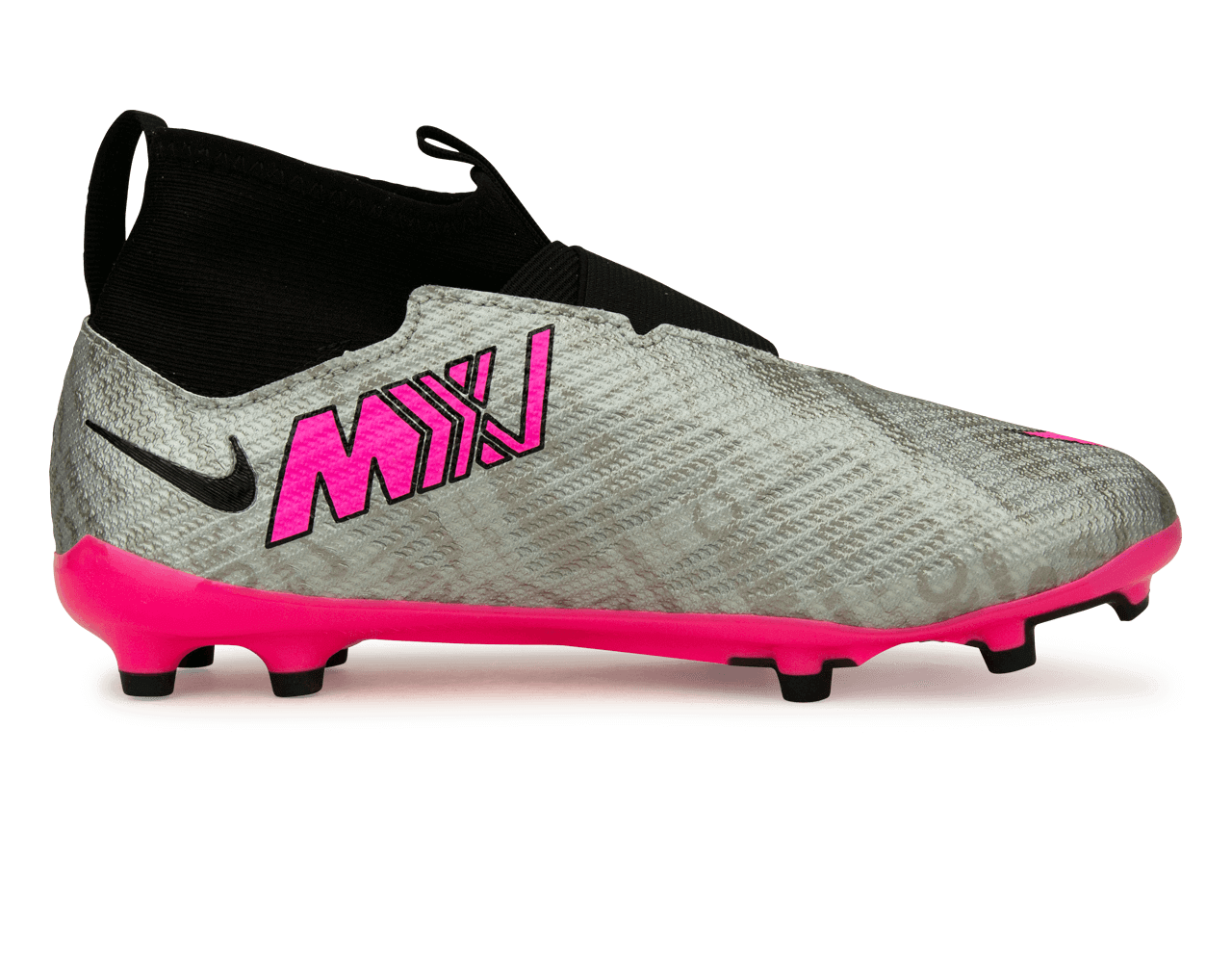 Nike Kids Zoom Mercurial Superfly 9 Pro FG Silver/Pink