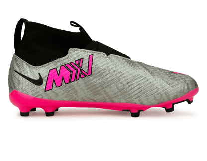 Nike Kids Zoom Mercurial Superfly 9 Pro FG Silver/Pink