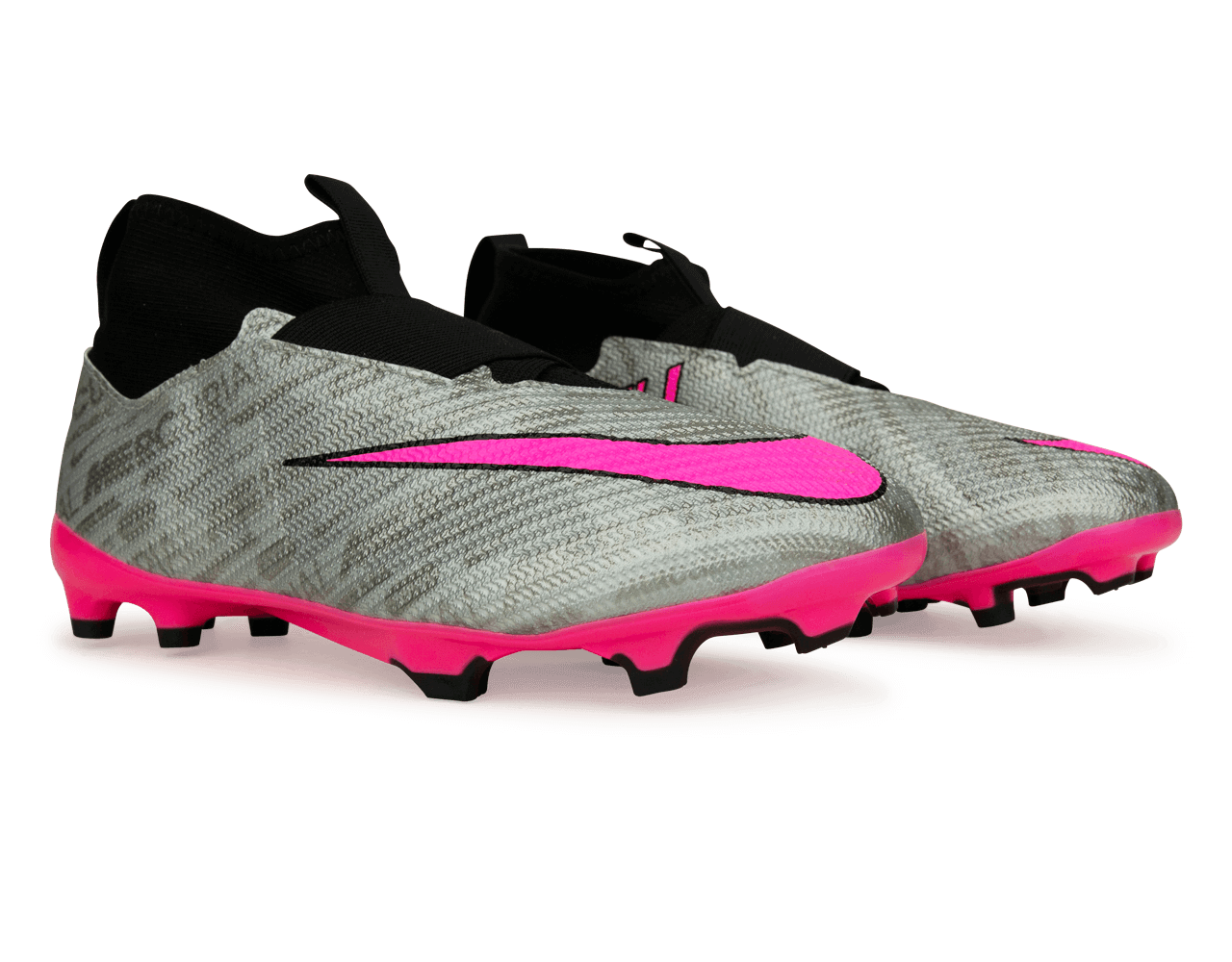 Nike Kids Zoom Mercurial Superfly 9 Pro FG Silver/Pink