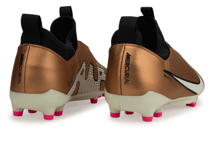 Nike Kids Zoom Mercurial Vapor 15 Academy FG/MG Metallic Copper