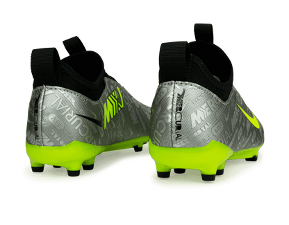 Nike Kids Zoom Mercurial Vapor 15 Academy FG/MG Silver/Volt