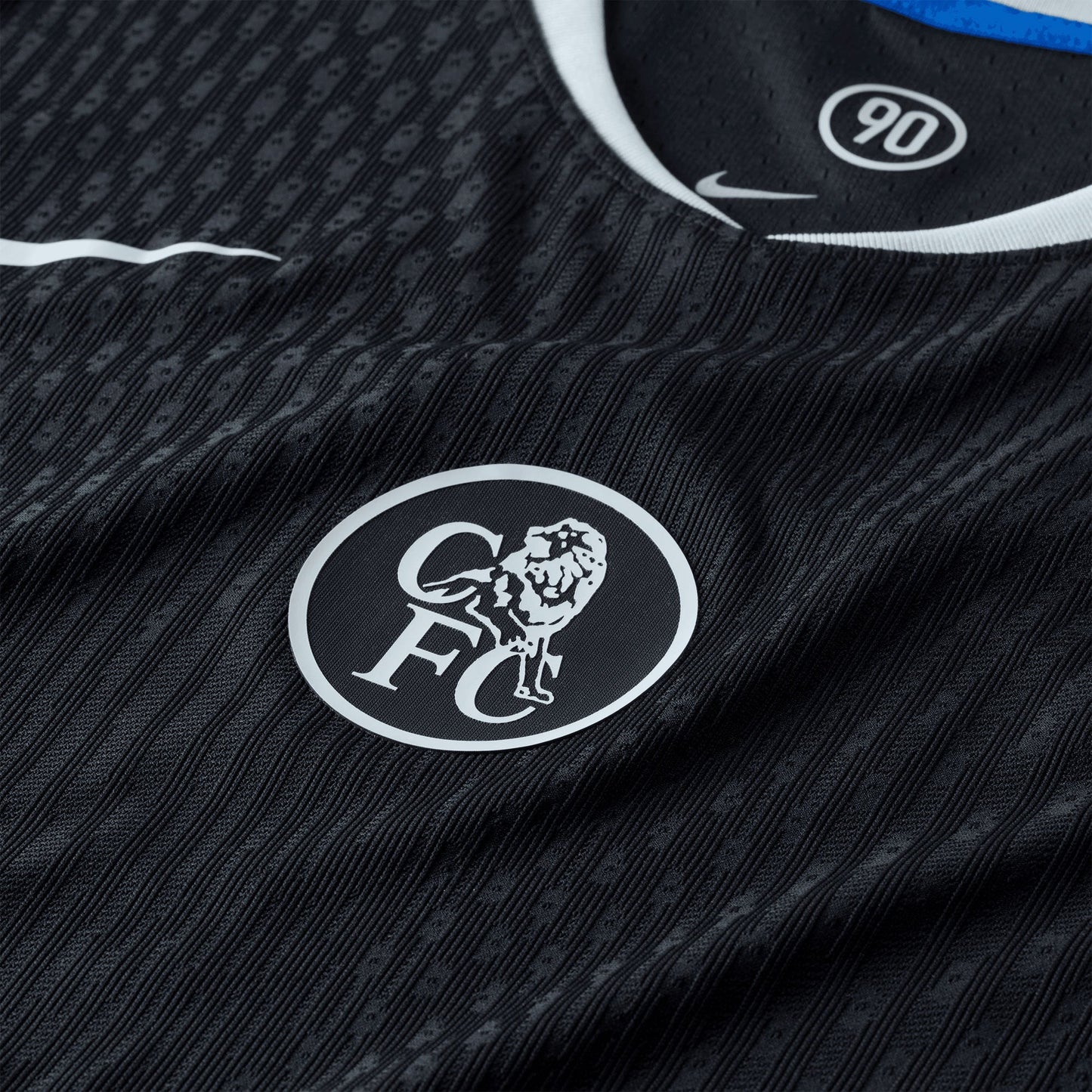 Nike Men's Chelsea 2025/26 Authentic Third Jersey Black/Silver/Blue
