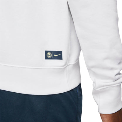 Nike Men's Club America French Terry Hoodie White/Navy