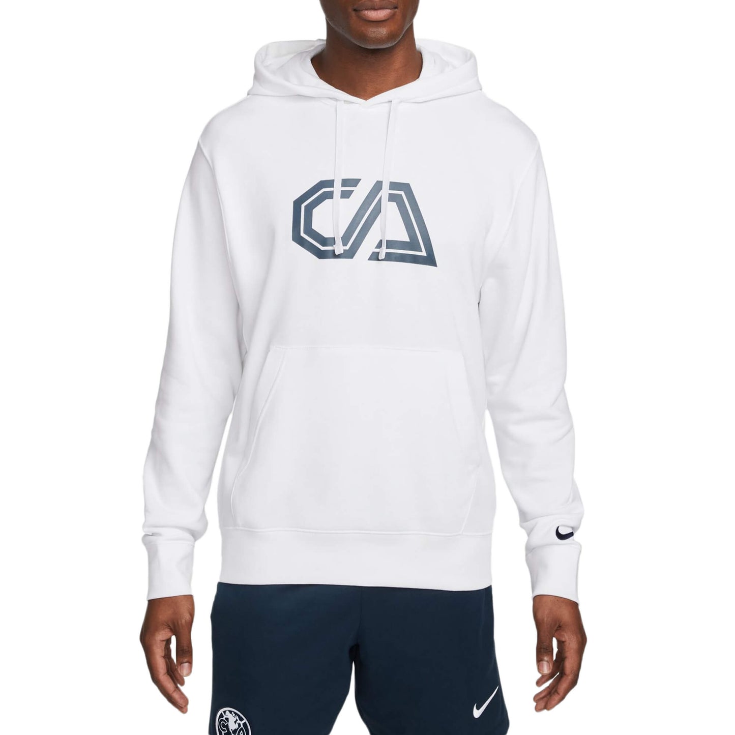 Nike Men's Club America French Terry Hoodie White/Navy