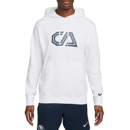 Nike Men's Club America French Terry Hoodie White/Navy