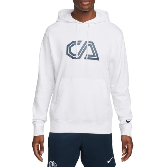 Nike Men's Club America French Terry Hoodie White/Navy