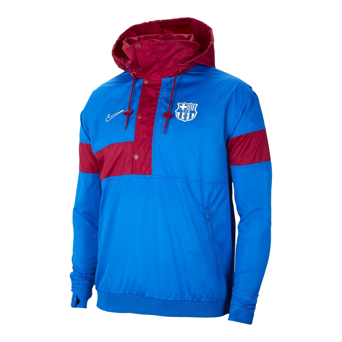 Nike Men's FC Barcelona 2021/22 Anorak Jacket Blue/Red