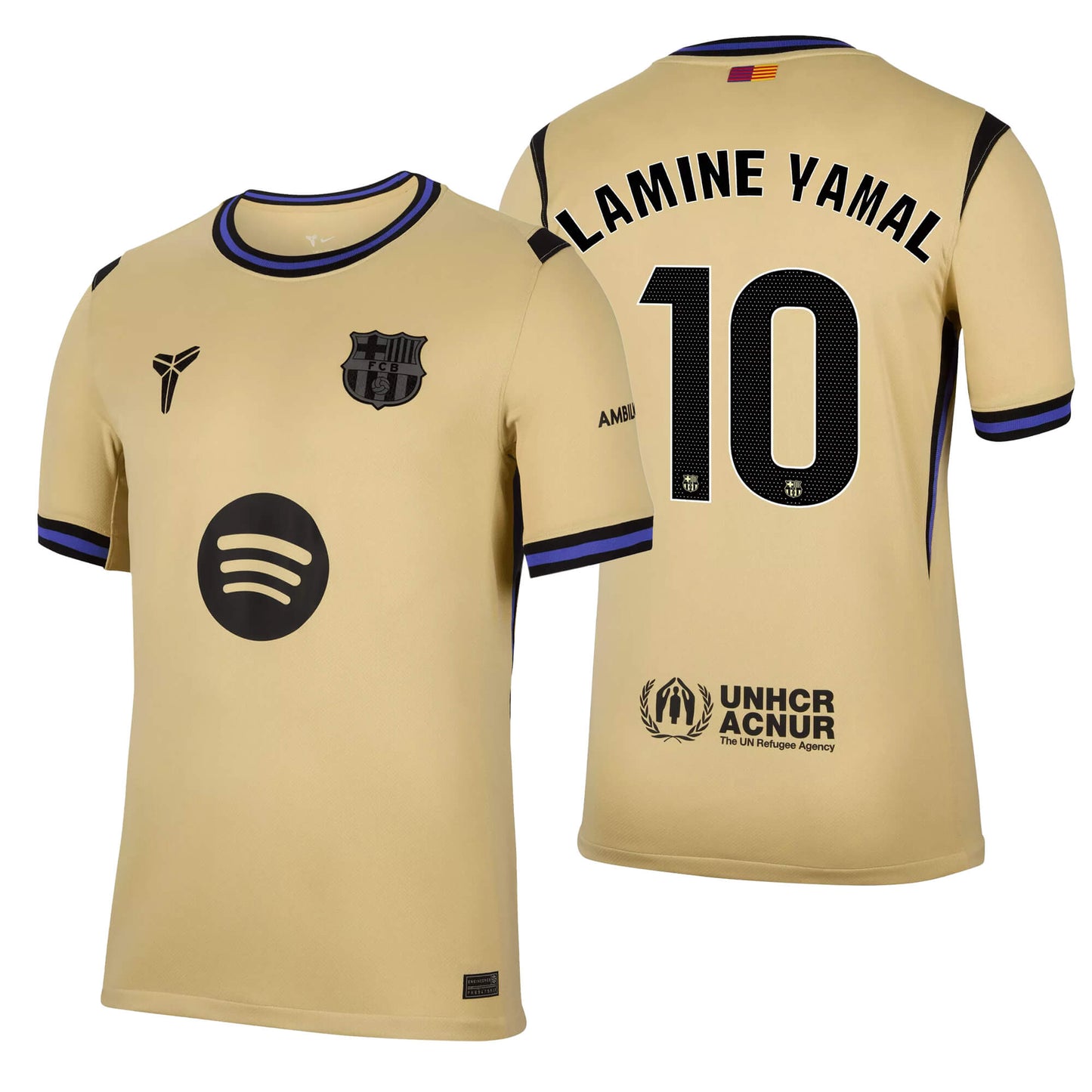 Nike Men's La Liga FC Barcelona 2025/26 Away Jersey w/ Lamine Yamal #10 Printing