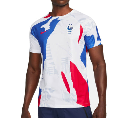 Nike Men's France 2022/23 Pre-Match Jersey White/Game Royal
