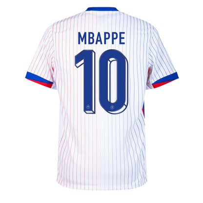 Nike Men's France 2024/25 Dri-Fit ADV Away Jersey w/ Mbappe # 10 Printing